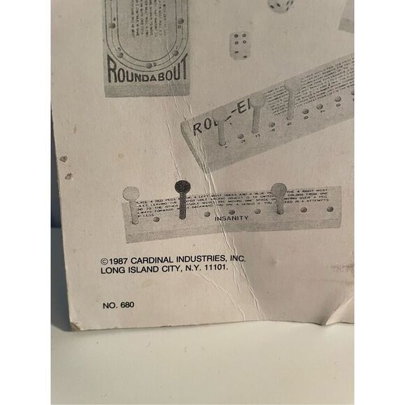 Wood Peg Brain Teaser-Insanity- Cardinal Game New Vintage 1987 - Picture 3 of 4